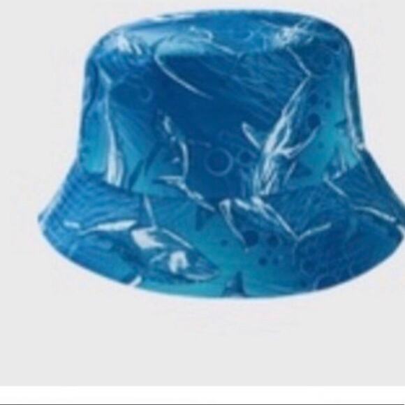 NEW! Bucket Hats Blue Whales Nautical Ocean Print - Picture 1 of 6